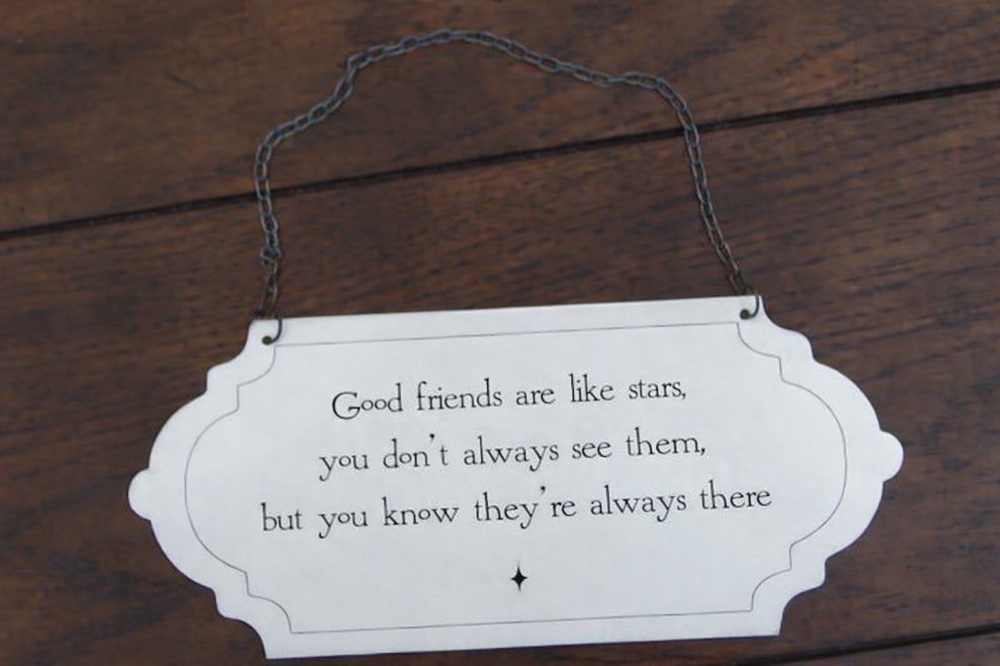 Sign: Good friends are like stars...