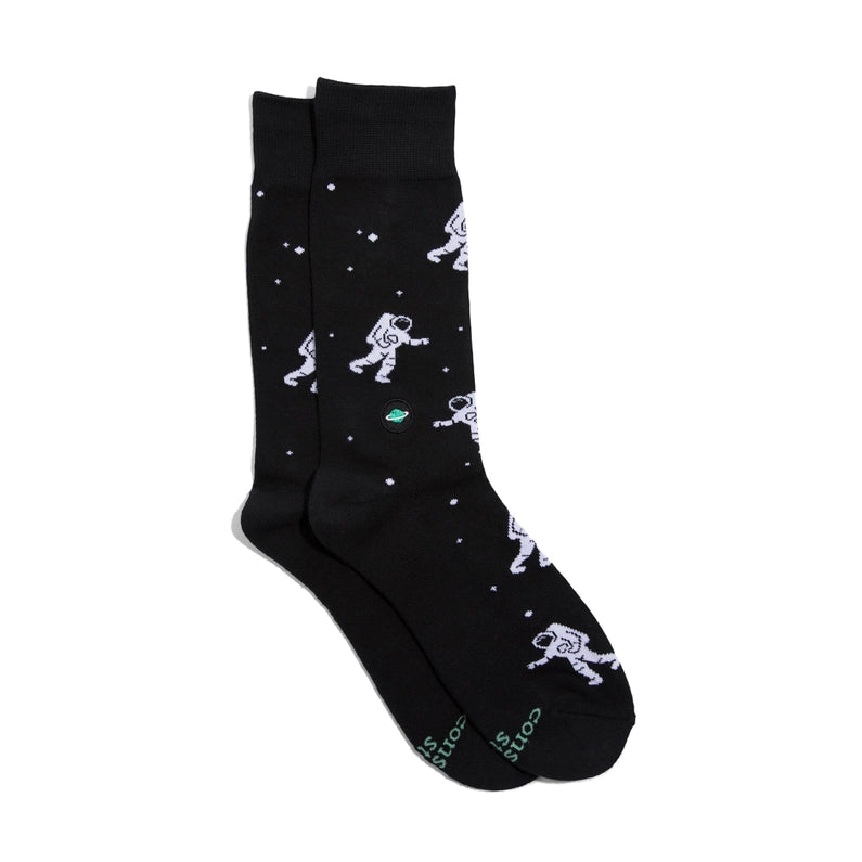 Conscious Step Organic Cotton Unisex CREW Socks Space Designs For Good Causes