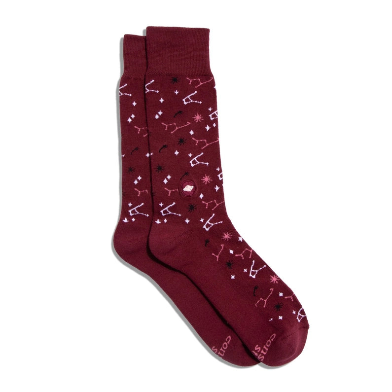 Conscious Step Organic Cotton Unisex CREW Socks Space Designs For Good Causes