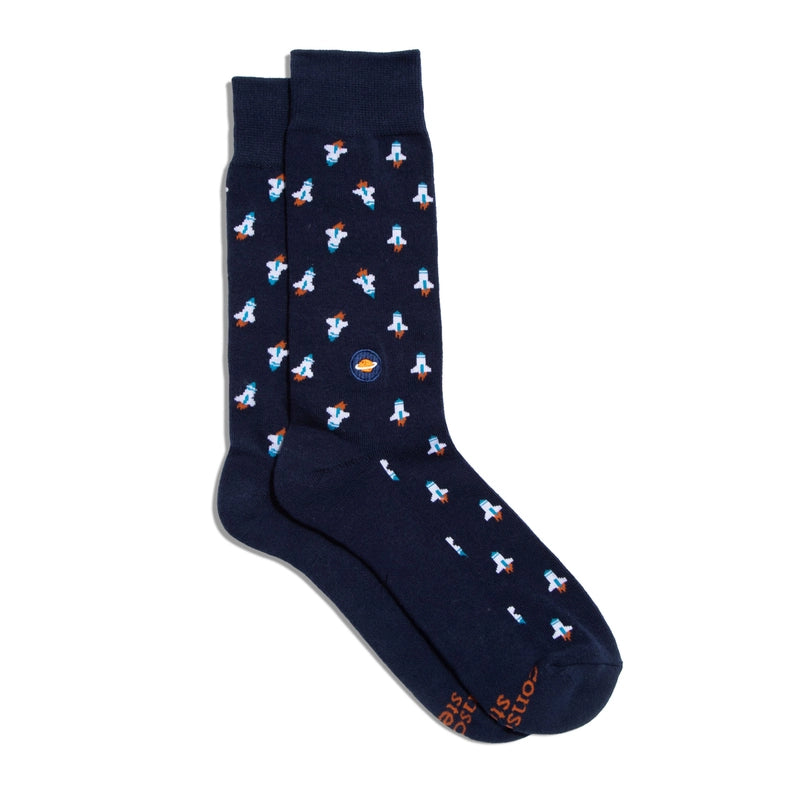Conscious Step Organic Cotton Unisex CREW Socks Space Designs For Good Causes