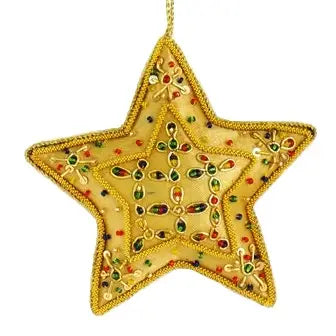 indian zari christmas ornament handmade